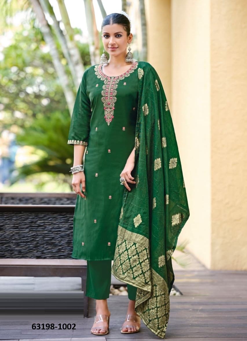 HEER - Catalog # 63198 (Set of 6 Readymade Salwar Suits) by Ossm