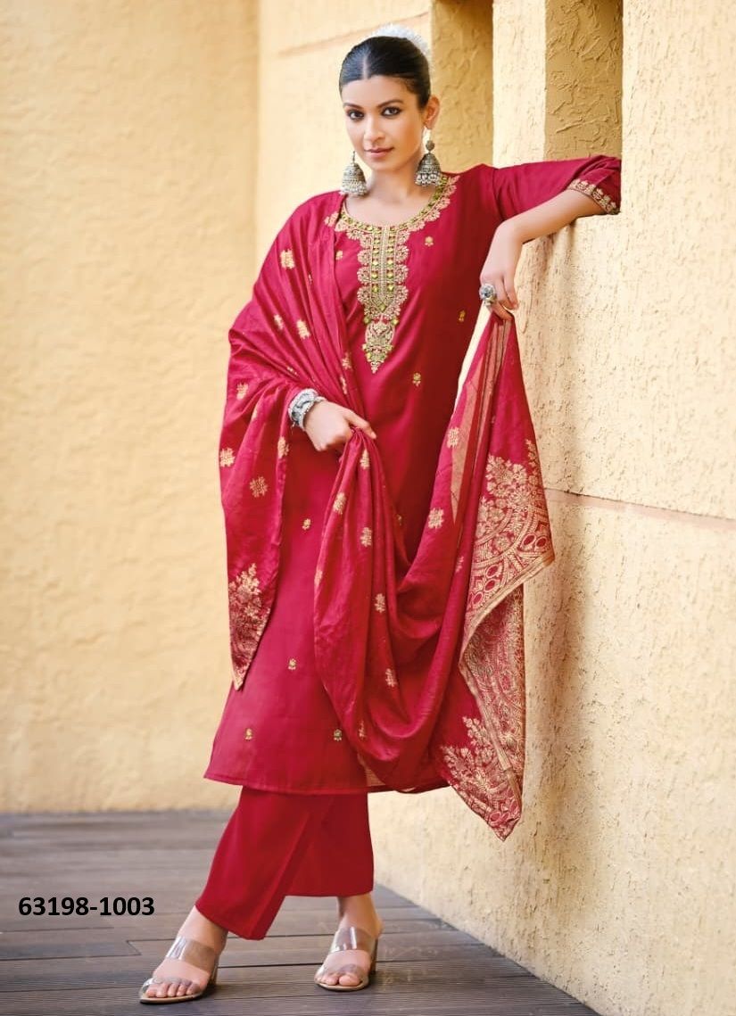HEER - Catalog # 63198 (Set of 6 Readymade Salwar Suits) by Ossm