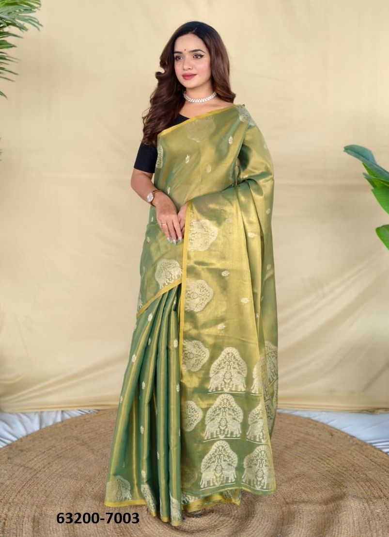 TISSUE SERIES 7001 - Catalog # 63200 (Set of 8 Sarees) by Semad Styles