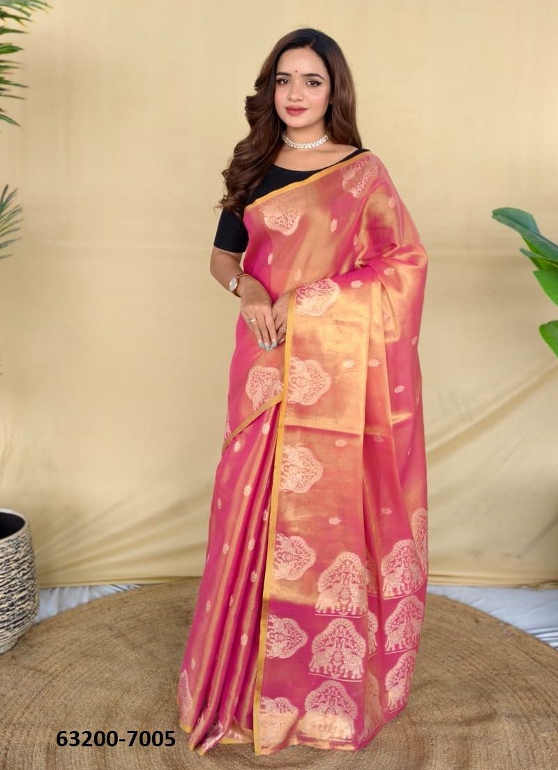 TISSUE SERIES 7001 - Catalog # 63200 (Set of 8 Sarees) by Semad Styles