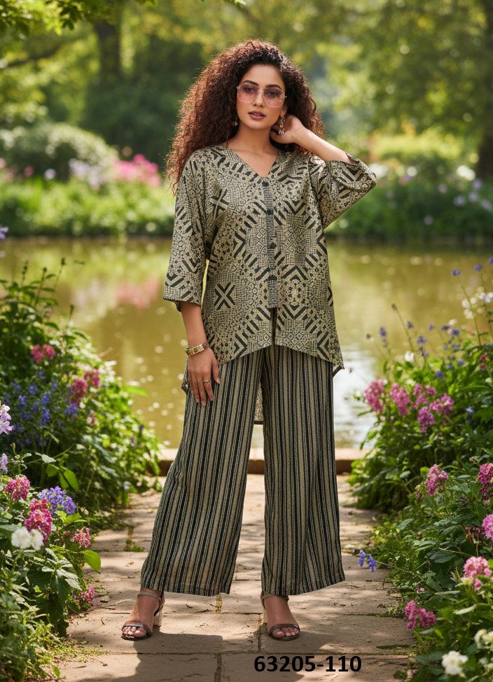 LUXE CO-ORDS - Catalog # 63205 (Set of 11 Tops With Bottoms) by Desi Muse LUXE CO-ORDS - Catalog # 63205 (Set of 11 Tops With Bottoms) by Desi Muse