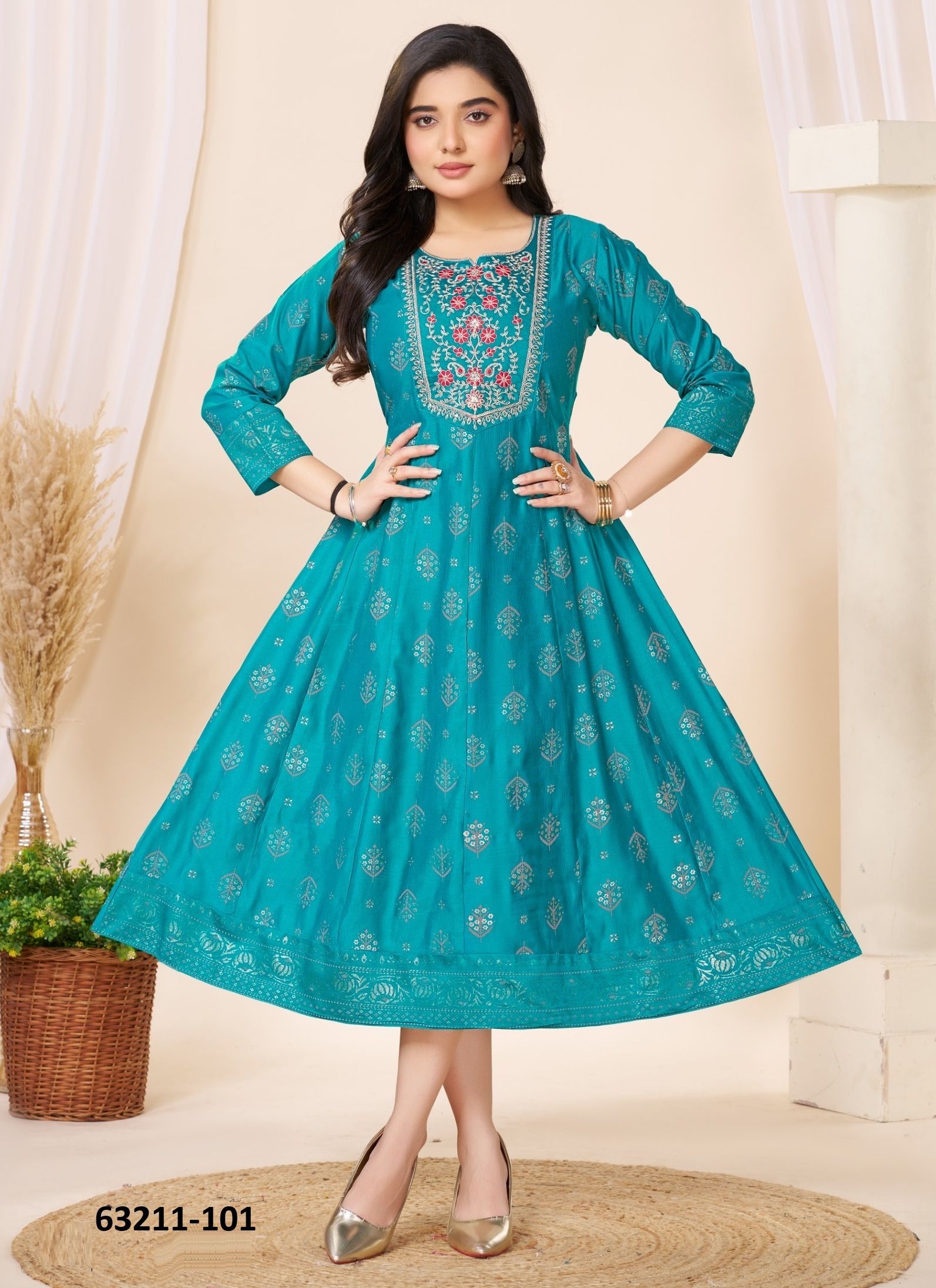 AARZOO - Catalog # 63211 (Set of 6 Readymade Women's Kurtis / Tops) by Dee Cee AARZOO - Catalog # 63211 (Set of 6 Readymade Women's Kurtis / Tops) by Dee Cee