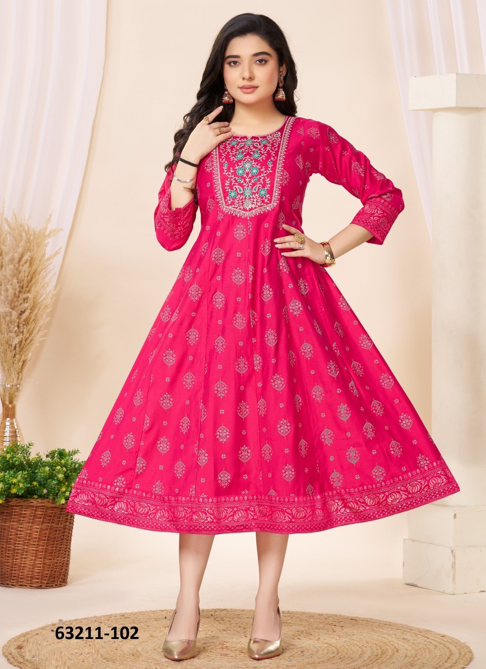 AARZOO - Catalog # 63211 (Set of 6 Readymade Women's Kurtis / Tops) by Dee Cee AARZOO - Catalog # 63211 (Set of 6 Readymade Women's Kurtis / Tops) by Dee Cee