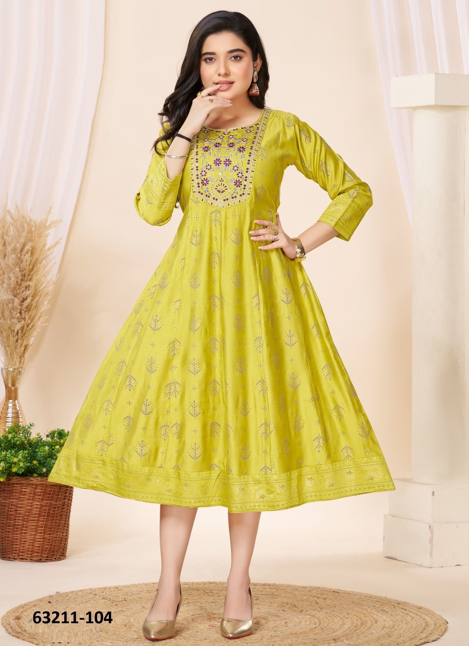 AARZOO - Catalog # 63211 (Set of 6 Readymade Women's Kurtis / Tops) by Dee Cee AARZOO - Catalog # 63211 (Set of 6 Readymade Women's Kurtis / Tops) by Dee Cee