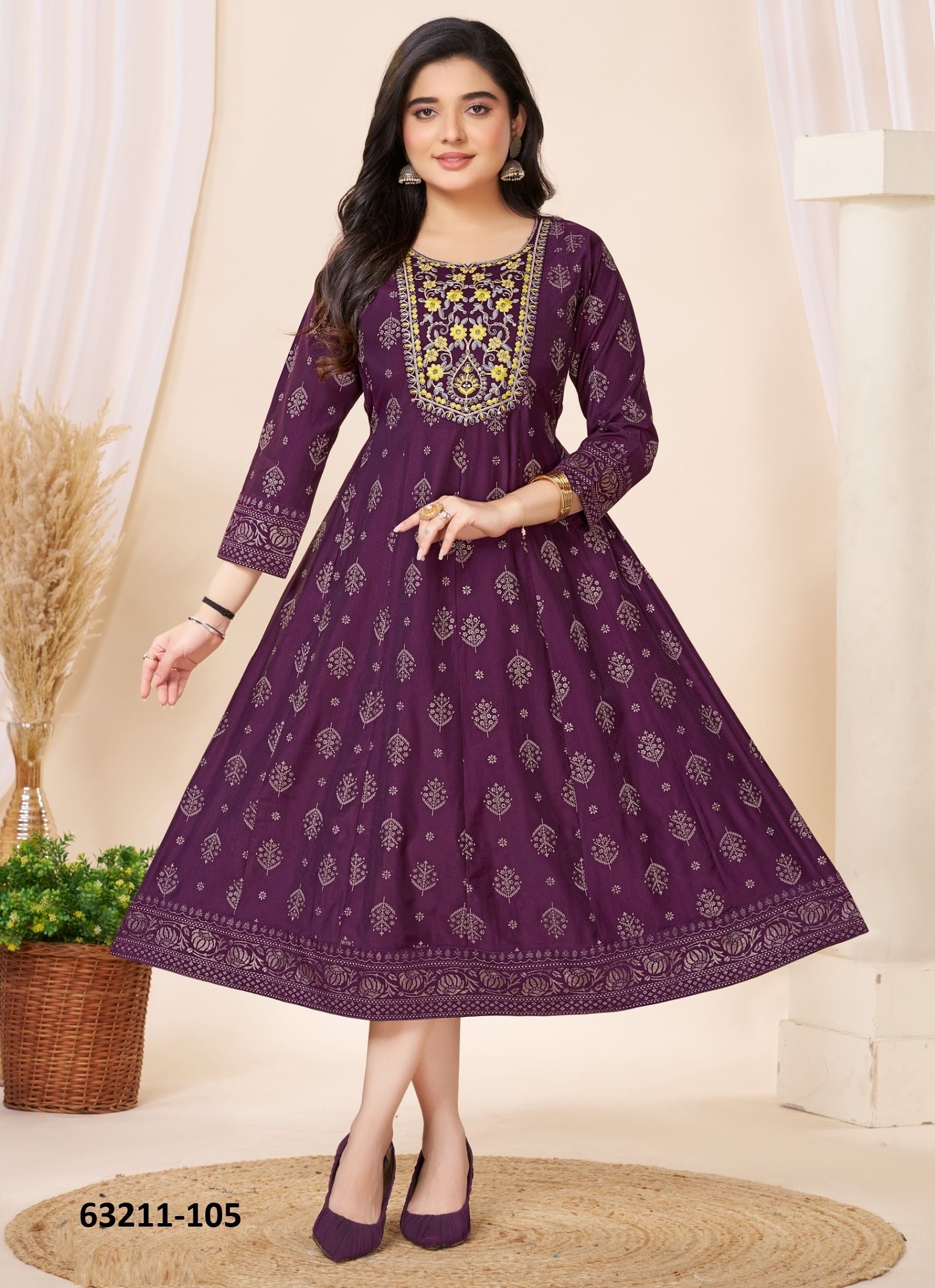 AARZOO - Catalog # 63211 (Set of 6 Readymade Women's Kurtis / Tops) by Dee Cee AARZOO - Catalog # 63211 (Set of 6 Readymade Women's Kurtis / Tops) by Dee Cee