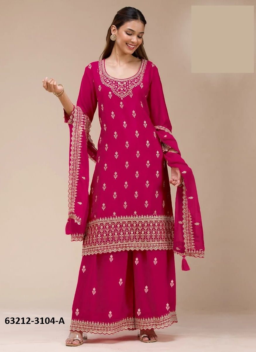 SERIES 3104 - Catalog # 63212 (Set of 4 Semi-Stitched / Un-Stitched Suits) by Meheriya SERIES 3104 - Catalog # 63212 (Set of 4 Semi-Stitched / Un-Stitched Suits) by Meheriya