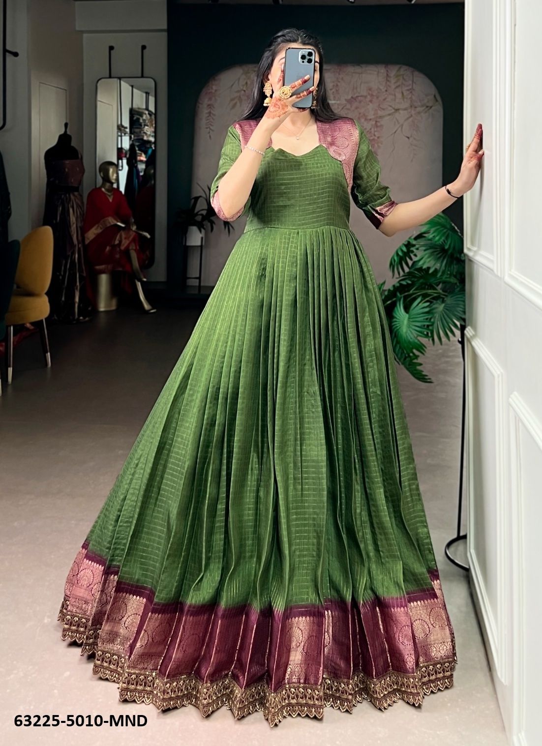 DOLA CHECK SERIES 5010 - Catalog # 63225 (Set of 4 Readymade Gowns) by Raw Lemon DOLA CHECK SERIES 5010 - Catalog # 63225 (Set of 4 Readymade Gowns) by Raw Lemon