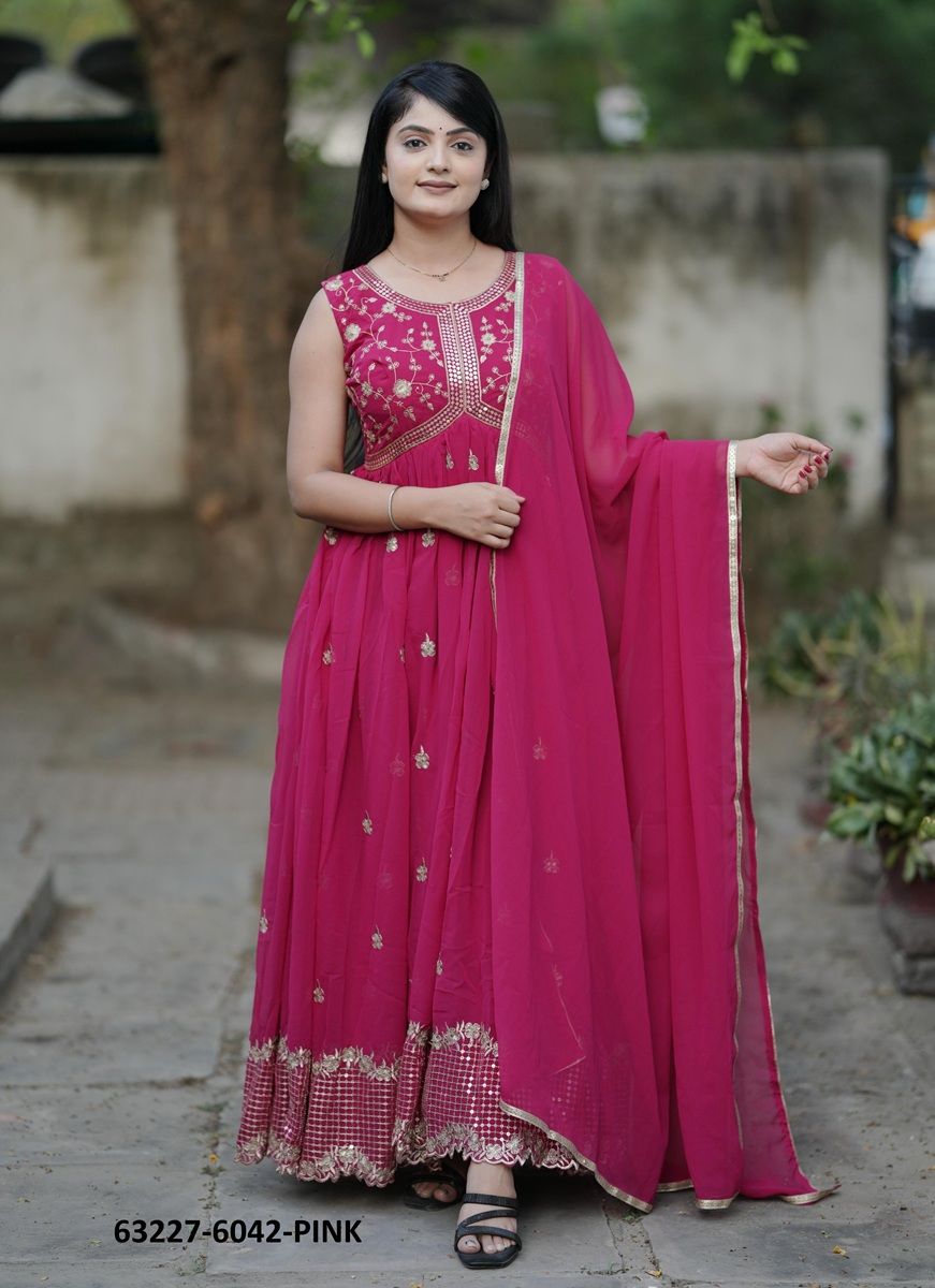 RED RANI 6042 - Catalog # 63227 (Set of 2 Readymade Gowns) by Amdavadi Fashion RED RANI 6042 - Catalog # 63227 (Set of 2 Readymade Gowns) by Amdavadi Fashion