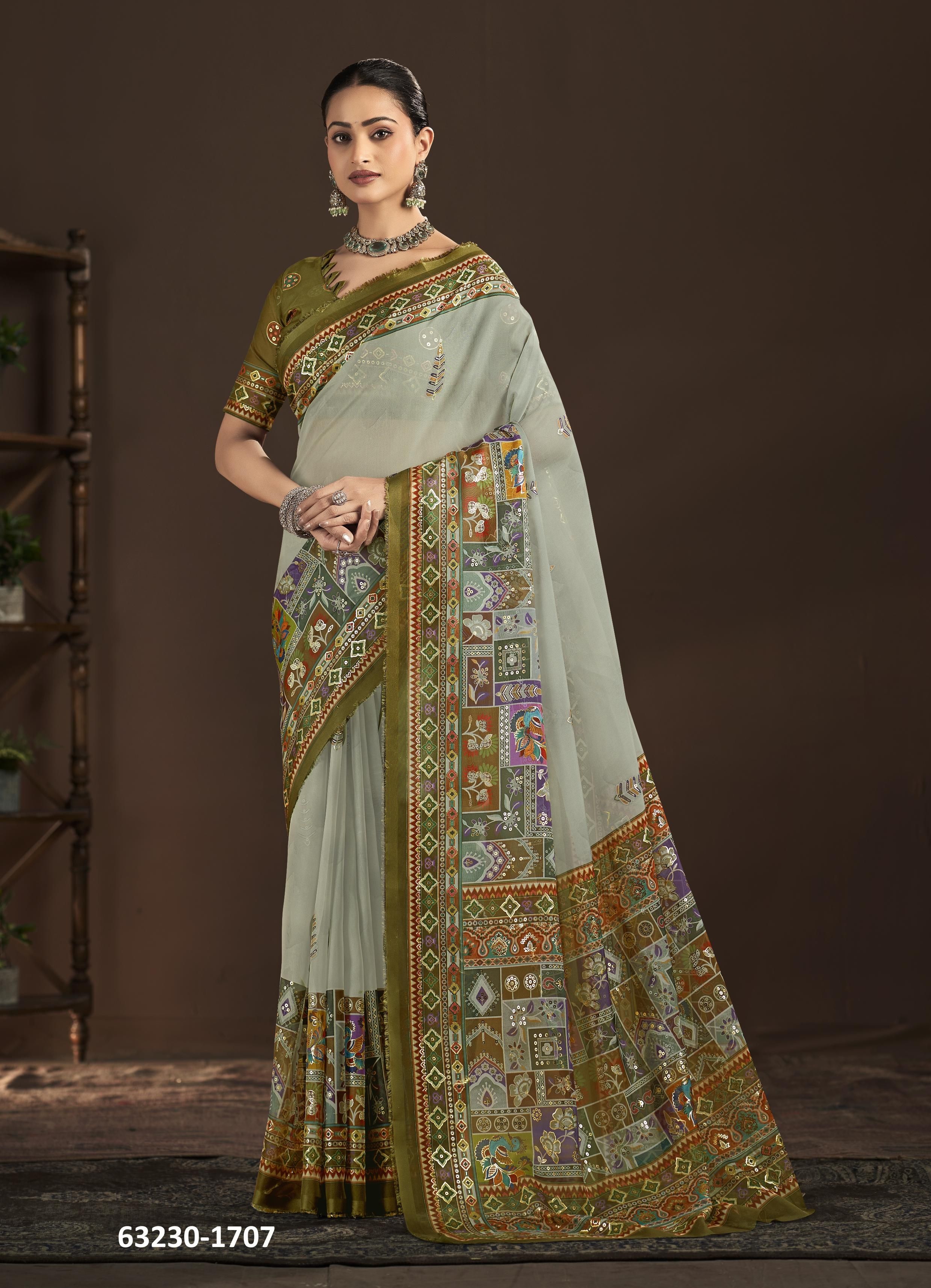 BLING - Catalog # 63230 (Set of 10 Sarees) by Semad Styles