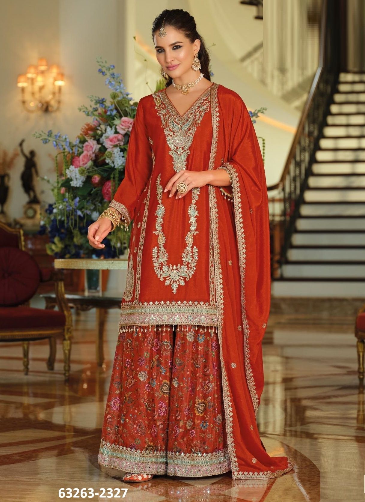RANG 3 - Catalog # 63263 (Set of 3 Readymade Salwar Suits) by Eba Lifestyle