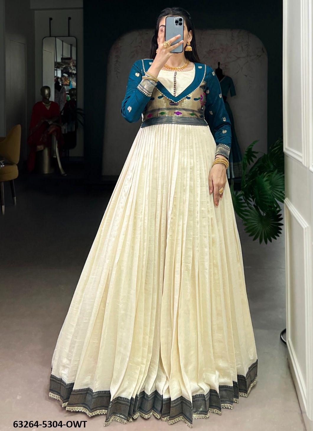 KASHITHI - Catalog # 63264 (Set of 4 Readymade Gowns) by Komal Pret KASHITHI - Catalog # 63264 (Set of 4 Readymade Gowns) by Komal Pret