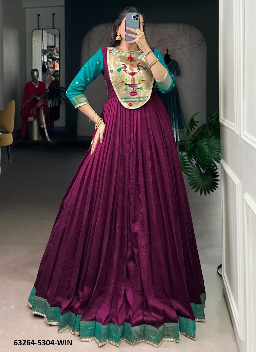KASHITHI - Catalog # 63264 (Set of 4 Readymade Gowns) by Komal Pret KASHITHI - Catalog # 63264 (Set of 4 Readymade Gowns) by Komal Pret