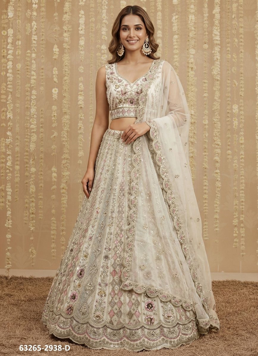SERIES 2938 - Catalog # 63265 (Set of 4 Semi-Stitched Lehengas) by Raw Lemon SERIES 2938 - Catalog # 63265 (Set of 4 Semi-Stitched Lehengas) by Raw Lemon