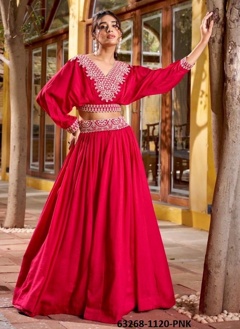 CO-ORD SET LEHENGA SERIES 1120 - Catalog # 63268 (Set of 2 Readymade Lehengas) by Raw Lemon