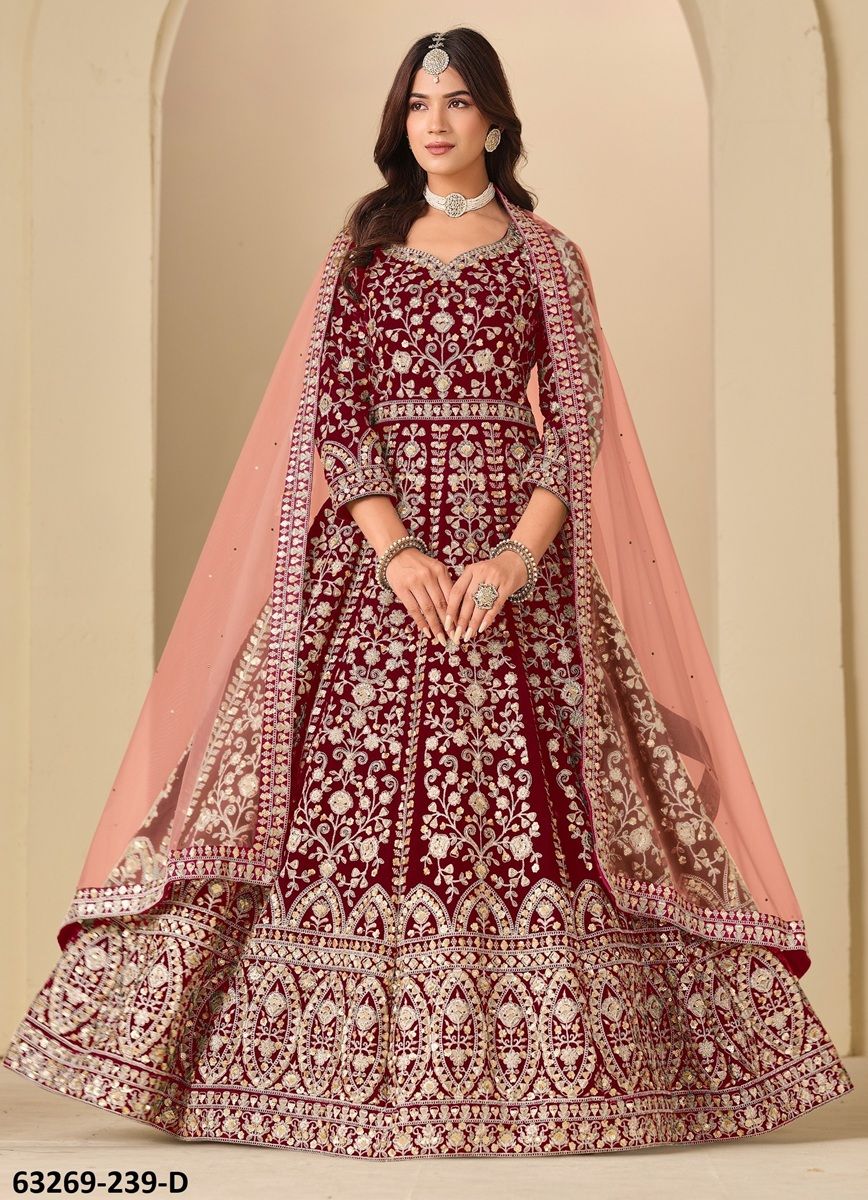AANAYA 239 - Catalog # 63269 (Set of 4 Readymade Salwar Suits) by Amdavadi Fashion