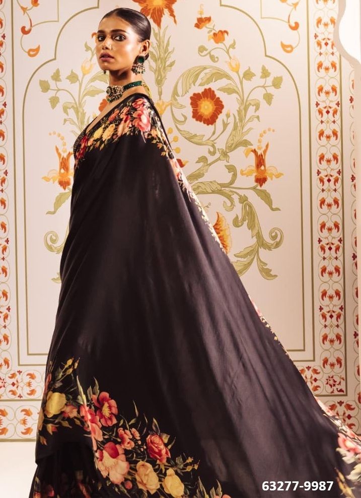 DEVSENA SATIN 3 - Catalog # 63277 (Set of 2 Sarees) by Semad Styles