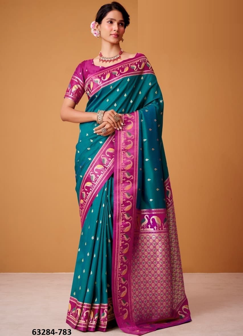 FLAMINGO SILK - Catalog # 63284 (Set of 8 Sarees) by Semad Styles FLAMINGO SILK - Catalog # 63284 (Set of 8 Sarees) by Semad Styles