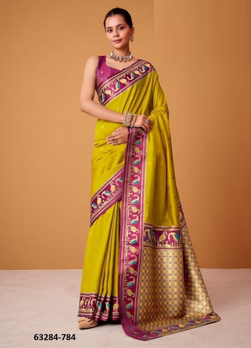 FLAMINGO SILK - Catalog # 63284 (Set of 8 Sarees) by Semad Styles FLAMINGO SILK - Catalog # 63284 (Set of 8 Sarees) by Semad Styles
