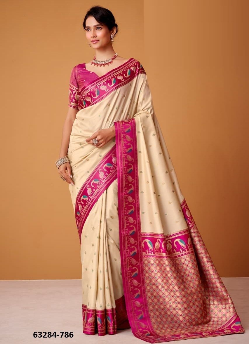 FLAMINGO SILK - Catalog # 63284 (Set of 8 Sarees) by Semad Styles FLAMINGO SILK - Catalog # 63284 (Set of 8 Sarees) by Semad Styles