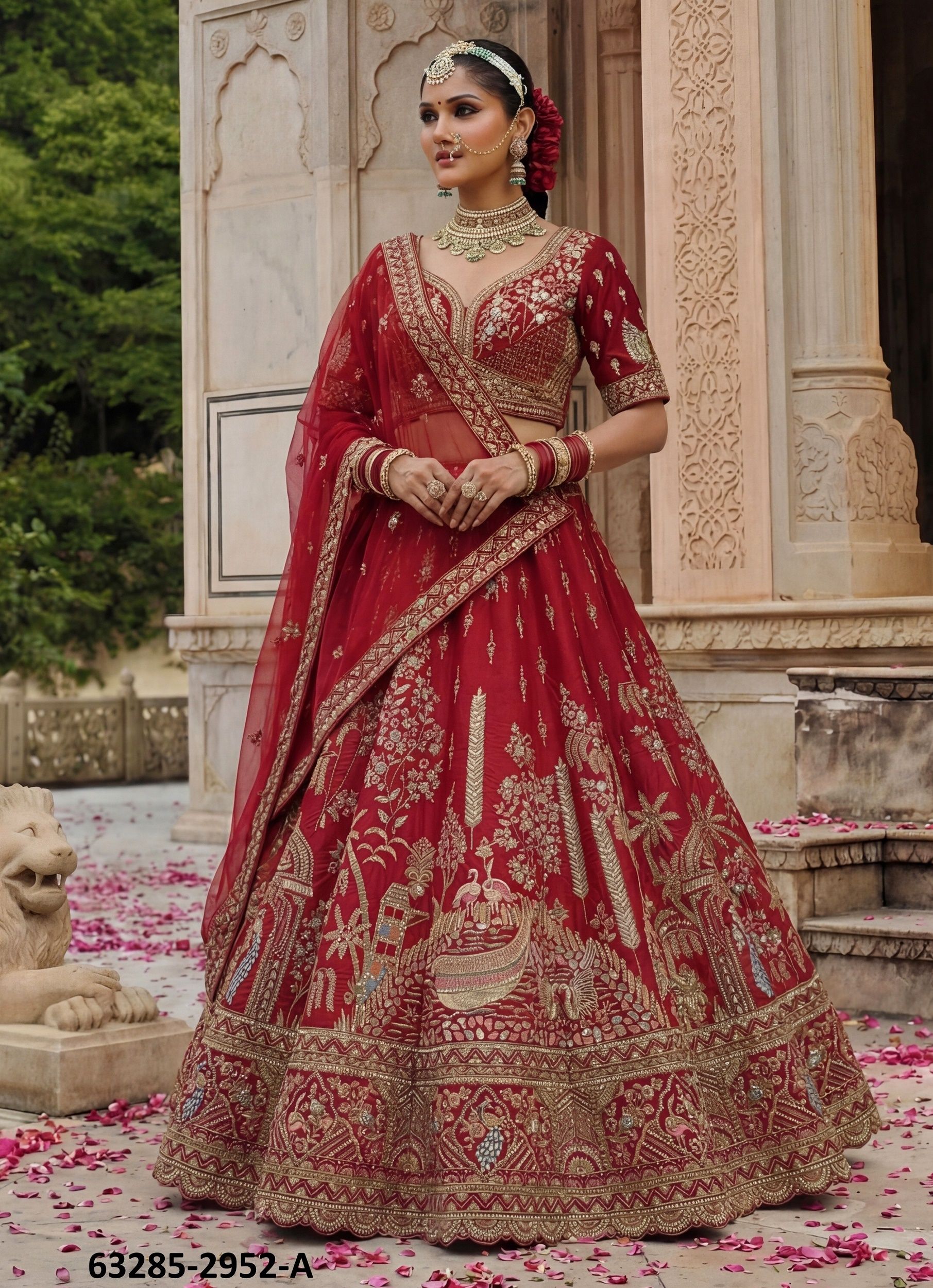SERIES 2952 - Catalog # 63285 (Set of 2 Semi-Stitched Lehengas) by Raw Lemon SERIES 2952 - Catalog # 63285 (Set of 2 Semi-Stitched Lehengas) by Raw Lemon