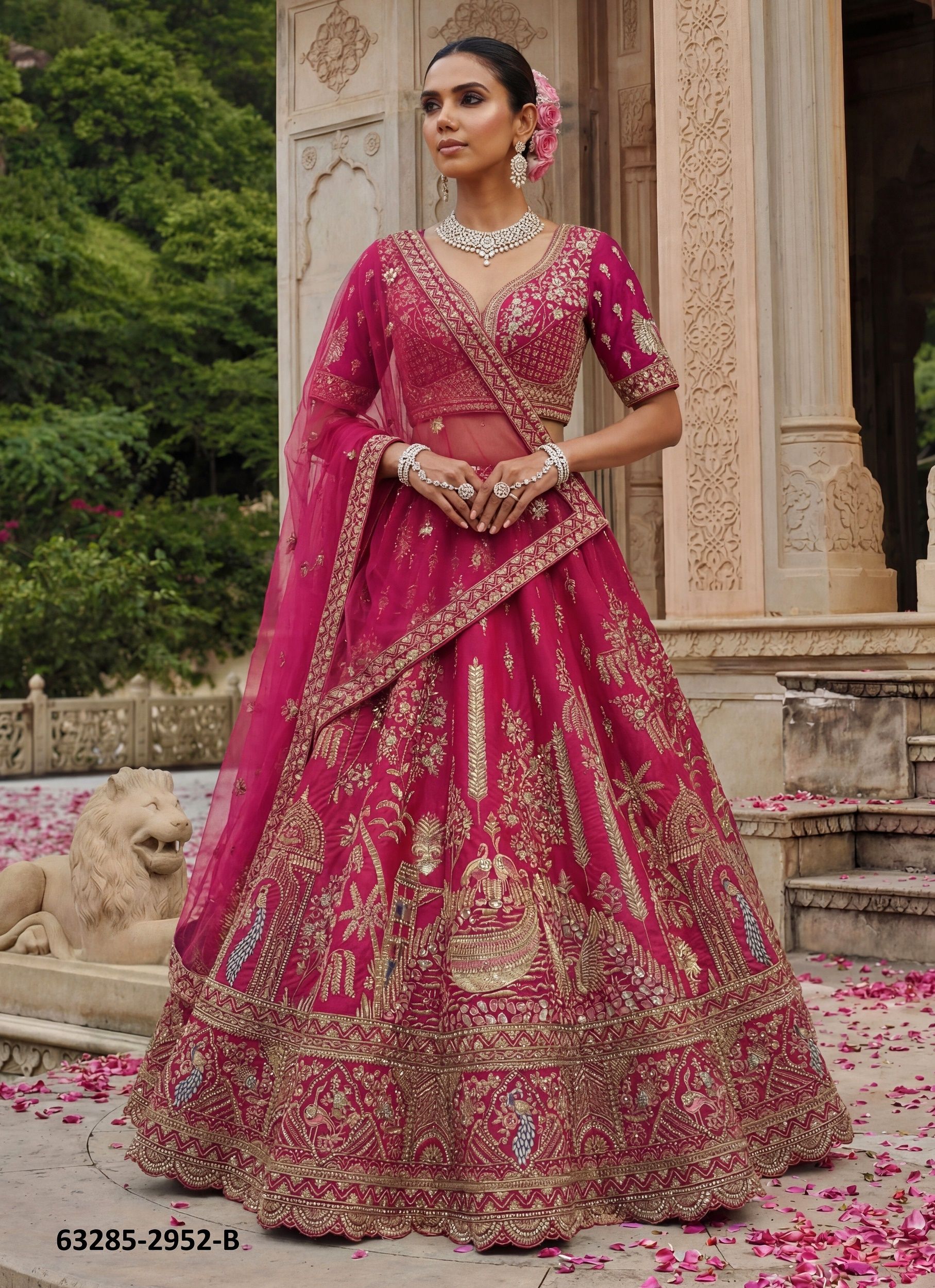 SERIES 2952 - Catalog # 63285 (Set of 2 Semi-Stitched Lehengas) by Raw Lemon SERIES 2952 - Catalog # 63285 (Set of 2 Semi-Stitched Lehengas) by Raw Lemon