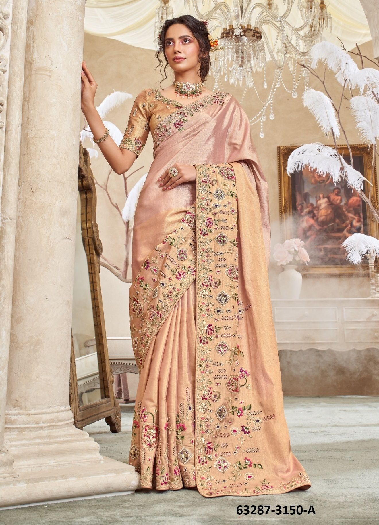 THE ROYAL DIVA - Catalog # 63287 (Set of 5 Sarees) by Desi Muse THE ROYAL DIVA - Catalog # 63287 (Set of 5 Sarees) by Desi Muse