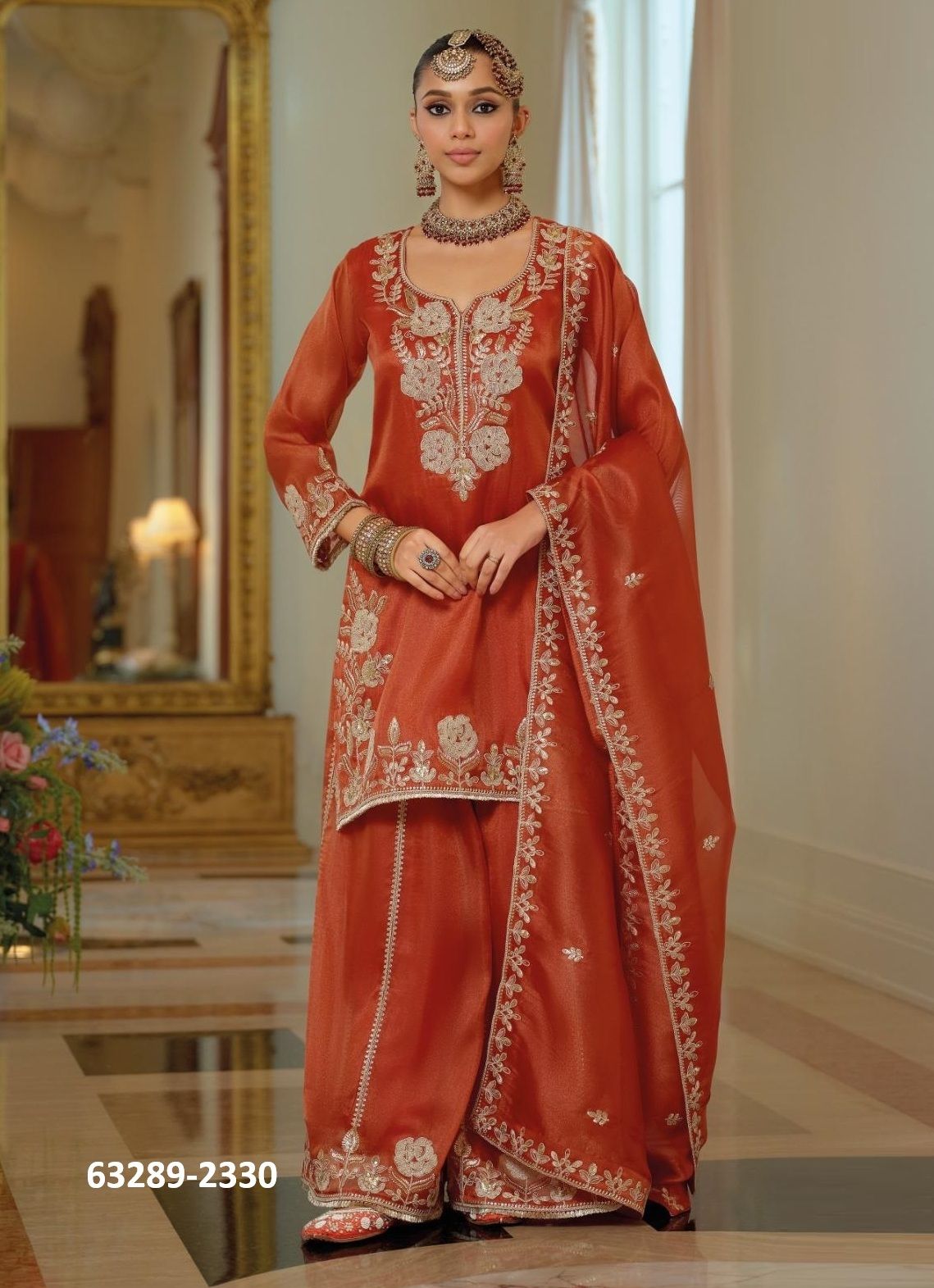 NOORJAHAN - Catalog # 63289 (Set of 3 Readymade Salwar Suits) by Eba Lifestyle