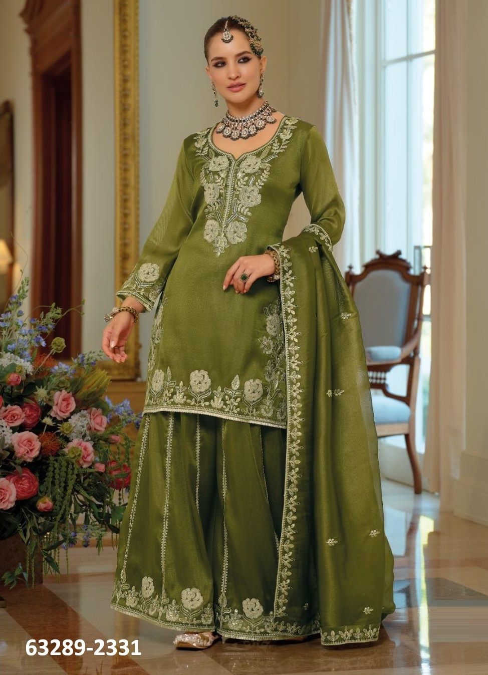 NOORJAHAN - Catalog # 63289 (Set of 3 Readymade Salwar Suits) by Eba Lifestyle