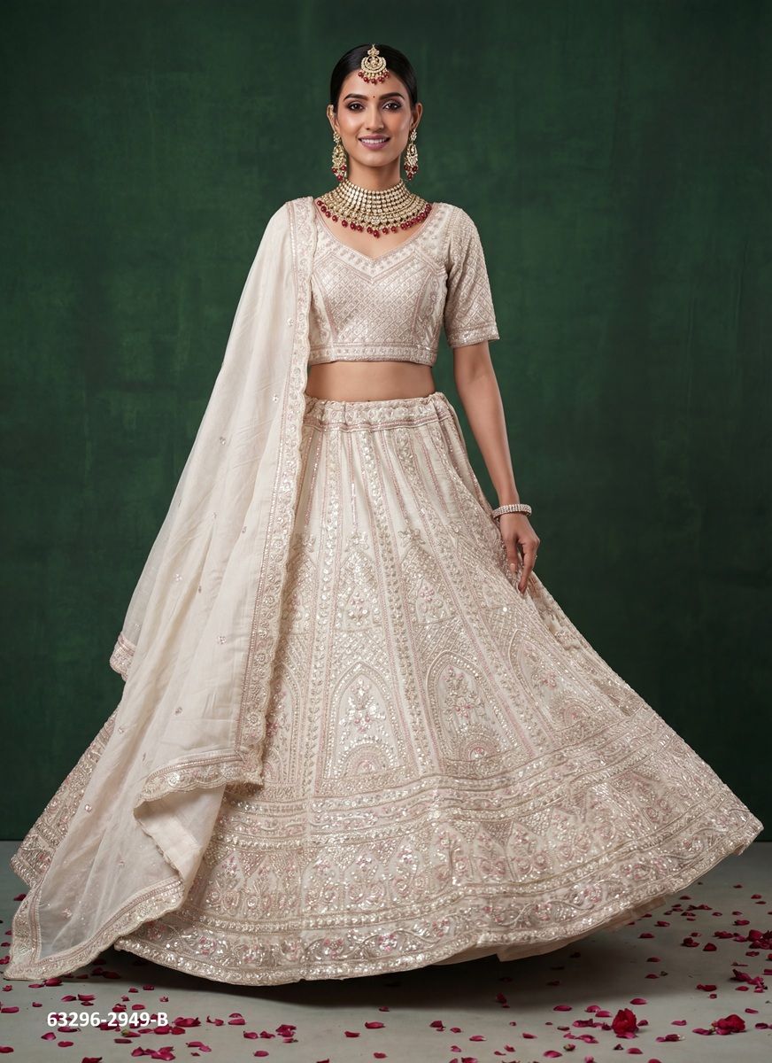 SERIES 2949 - Catalog # 63296 (Set of 4 Semi-Stitched Lehengas) by Raw Lemon SERIES 2949 - Catalog # 63296 (Set of 4 Semi-Stitched Lehengas) by Raw Lemon