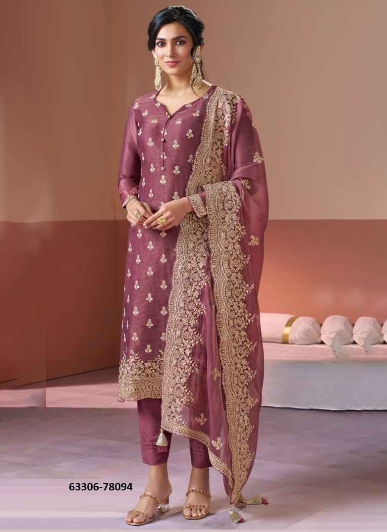 KALIKA - Catalog # 63306 (Set of 4 Semi-Stitched / Un-Stitched Suits) by Vinay Fashion LLP