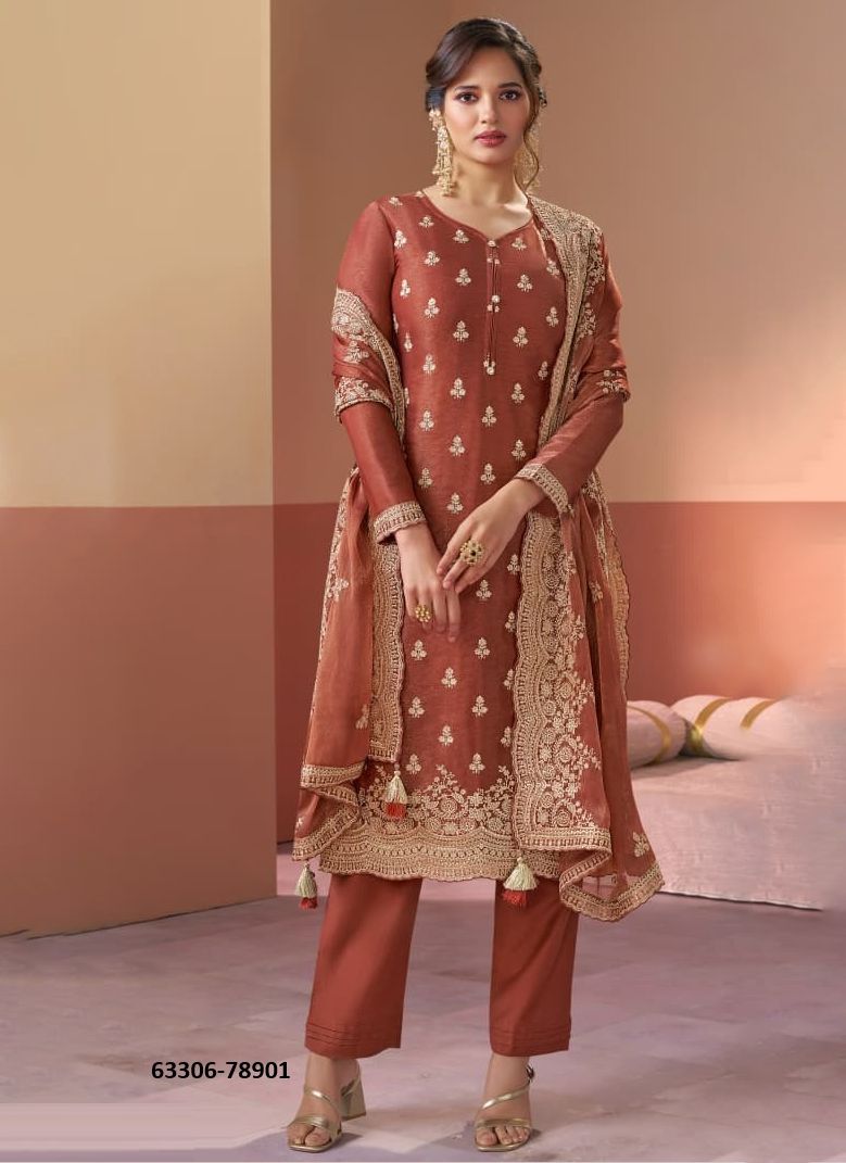 KALIKA - Catalog # 63306 (Set of 4 Semi-Stitched / Un-Stitched Suits) by Vinay Fashion LLP