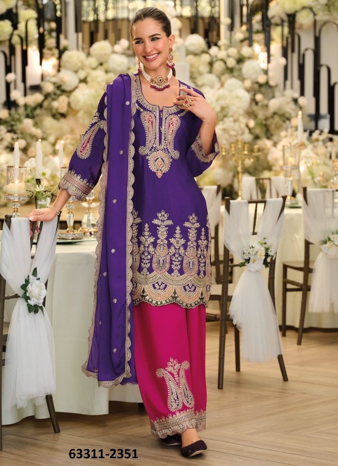 TYOHAAR - Catalog # 63311 (Set of 2 Readymade Salwar Suits) by Eba Lifestyle