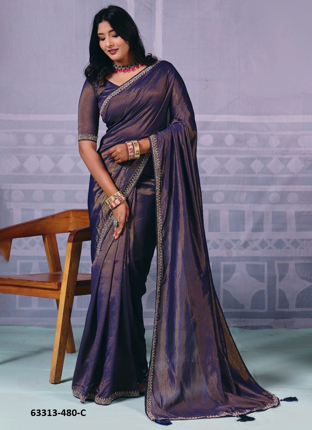 SERIES 480 - Catalog # 63313 (Set of 6 Sarees) by Durga Fashion SERIES 480 - Catalog # 63313 (Set of 6 Sarees) by Durga Fashion