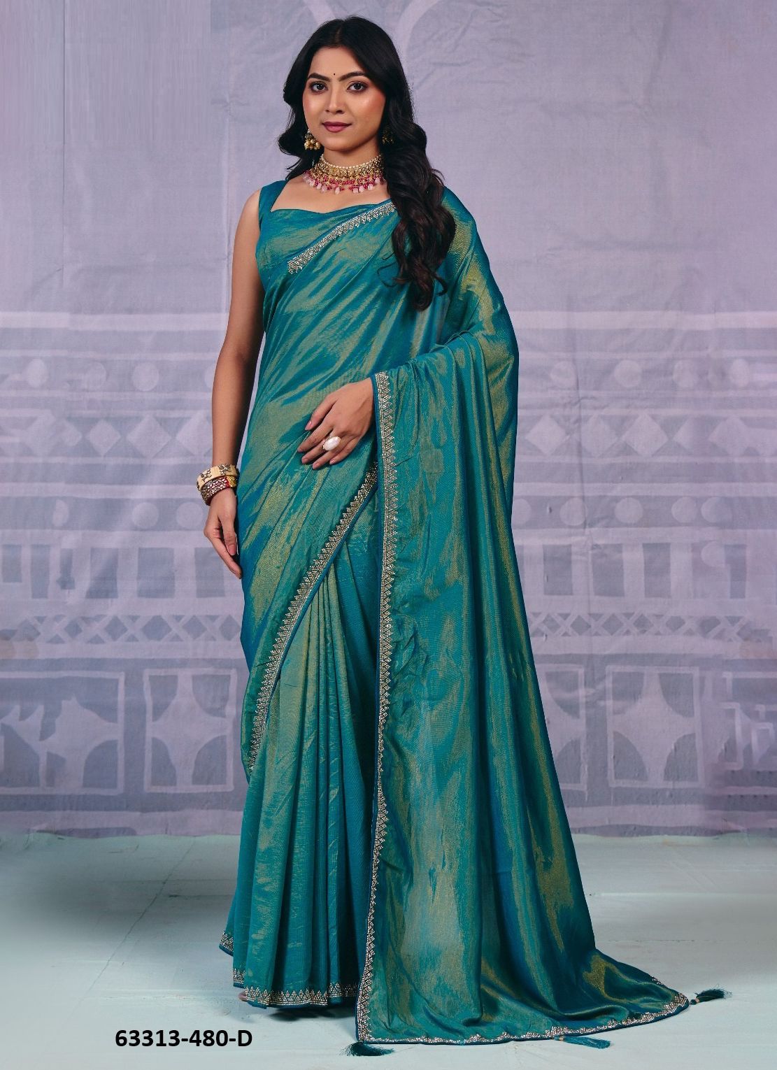 SERIES 480 - Catalog # 63313 (Set of 6 Sarees) by Durga Fashion SERIES 480 - Catalog # 63313 (Set of 6 Sarees) by Durga Fashion