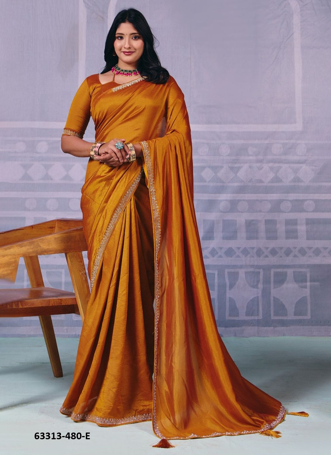 SERIES 480 - Catalog # 63313 (Set of 6 Sarees) by Durga Fashion SERIES 480 - Catalog # 63313 (Set of 6 Sarees) by Durga Fashion