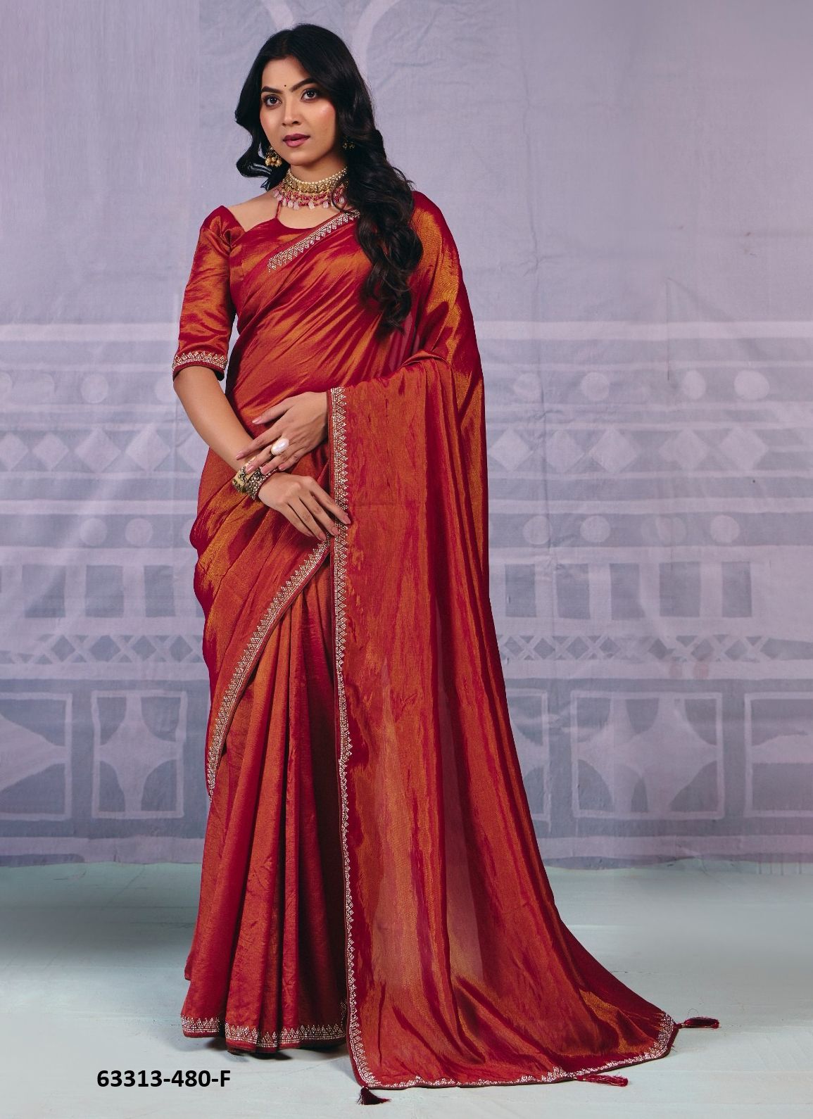SERIES 480 - Catalog # 63313 (Set of 6 Sarees) by Durga Fashion SERIES 480 - Catalog # 63313 (Set of 6 Sarees) by Durga Fashion