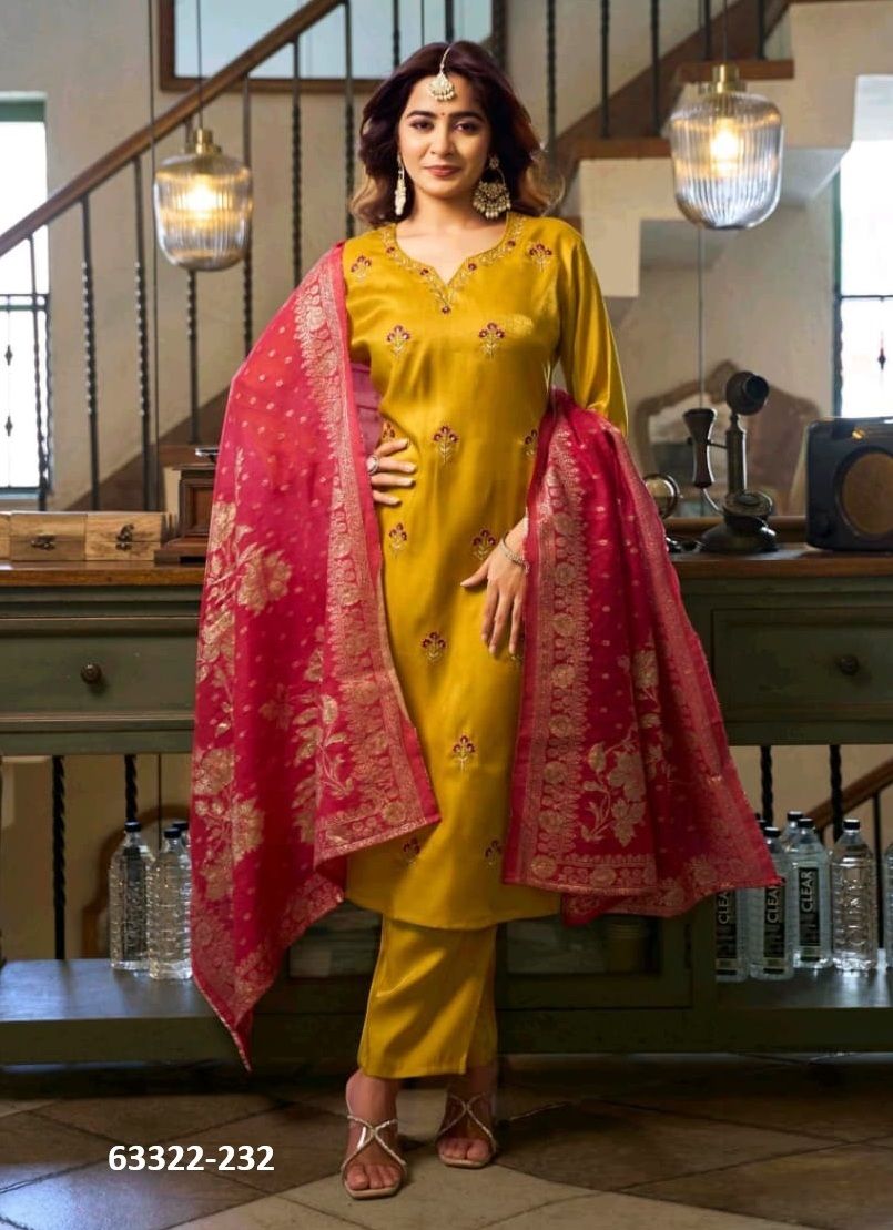 AFREEN - Catalog # 63322 (Set of 6 Readymade Salwar Suits) by Meher