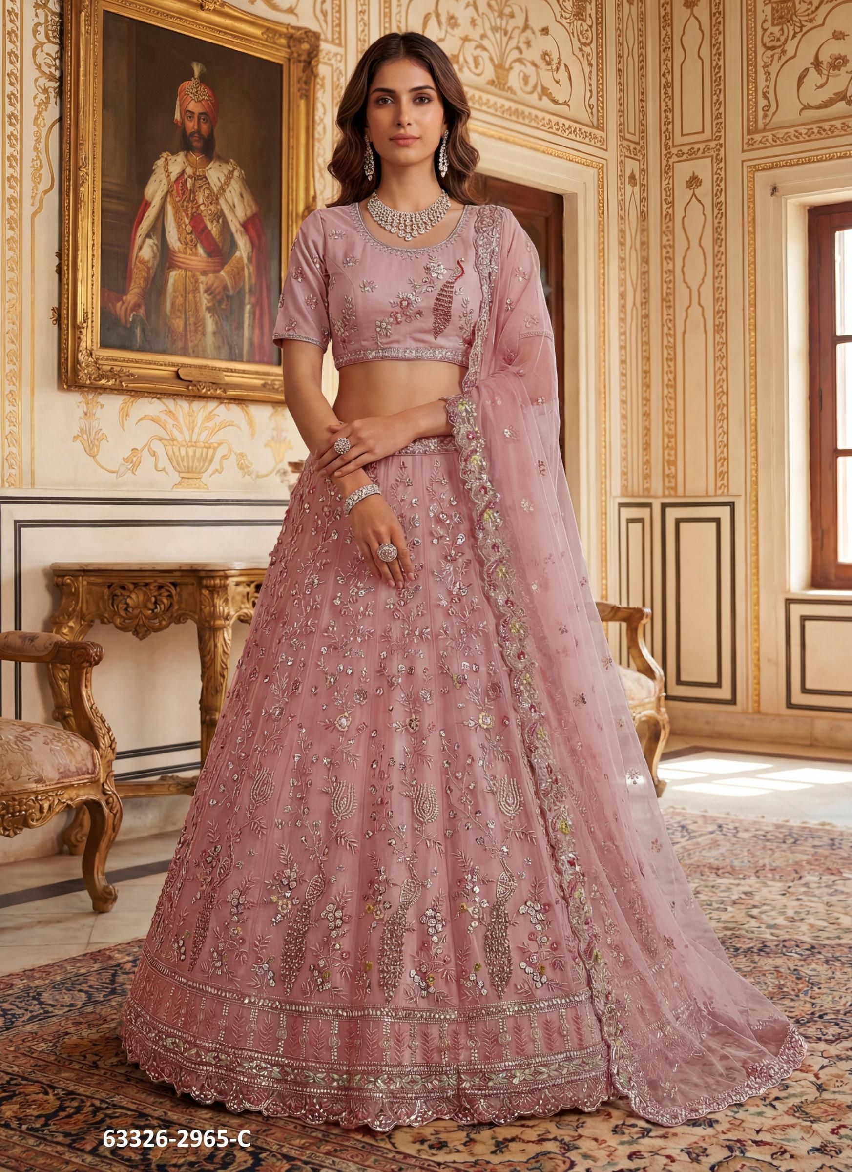 SERIES 2965 - Catalog # 63326 (Set of 4 Semi-Stitched Lehengas) by Komal Pret SERIES 2965 - Catalog # 63326 (Set of 4 Semi-Stitched Lehengas) by Komal Pret
