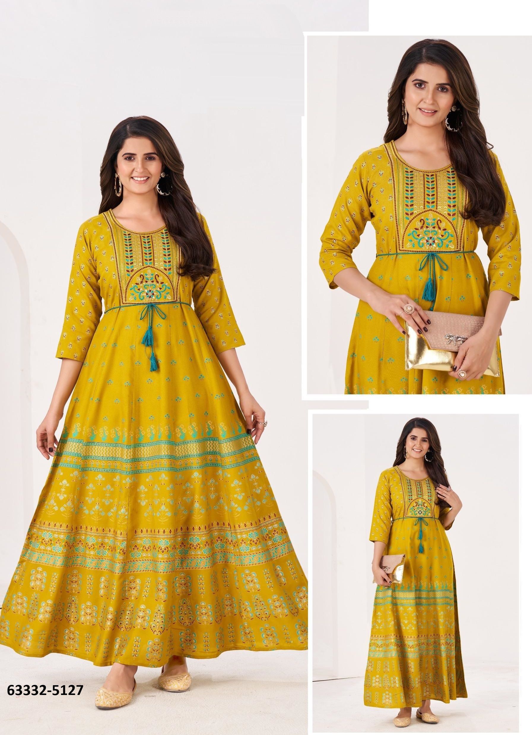 FESTIVAL PRO 9 - Catalog # 63332 (Set of 6 Readymade Women's Kurtis / Tops) by Blue Hills FESTIVAL PRO 9 - Catalog # 63332 (Set of 6 Readymade Women's Kurtis / Tops) by Blue Hills