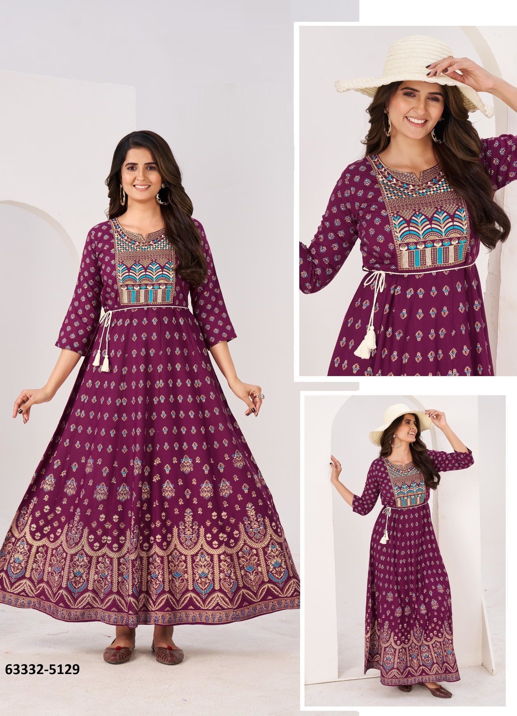 FESTIVAL PRO 9 - Catalog # 63332 (Set of 6 Readymade Women's Kurtis / Tops) by Blue Hills FESTIVAL PRO 9 - Catalog # 63332 (Set of 6 Readymade Women's Kurtis / Tops) by Blue Hills