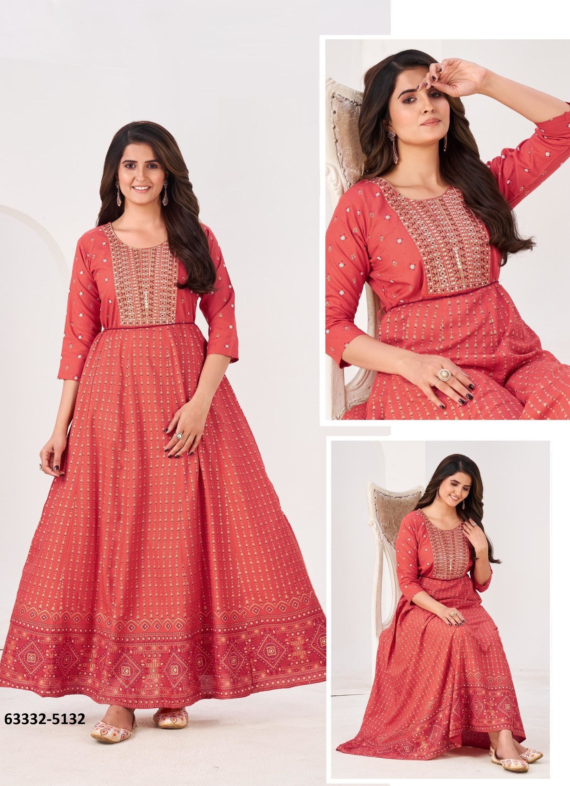 FESTIVAL PRO 9 - Catalog # 63332 (Set of 6 Readymade Women's Kurtis / Tops) by Blue Hills FESTIVAL PRO 9 - Catalog # 63332 (Set of 6 Readymade Women's Kurtis / Tops) by Blue Hills
