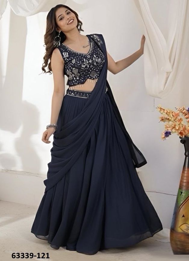 RIA - Catalog # 63339 (Set of 4 Readymade Lehengas) by Amdavadi Fashion RIA - Catalog # 63339 (Set of 4 Readymade Lehengas) by Amdavadi Fashion