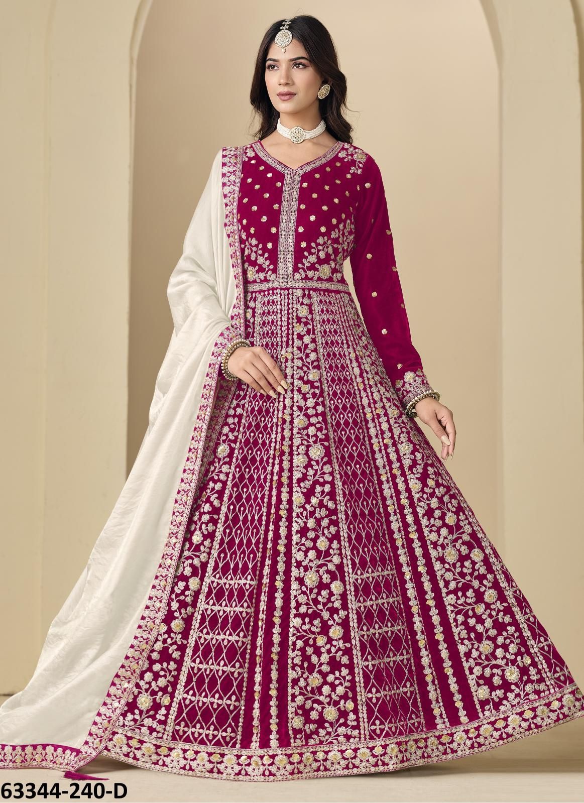 AANAYA 240 - Catalog # 63344 (Set of 4 Readymade Salwar Suits) by Amdavadi Fashion