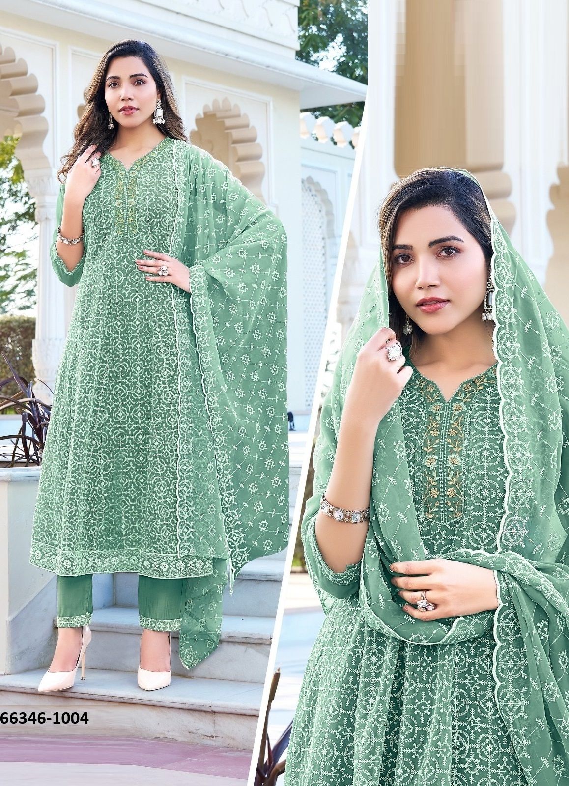 KANIKA - Catalog # 66346 (Set of 7 SIZE-SETS [Readymade Salwar Suits])