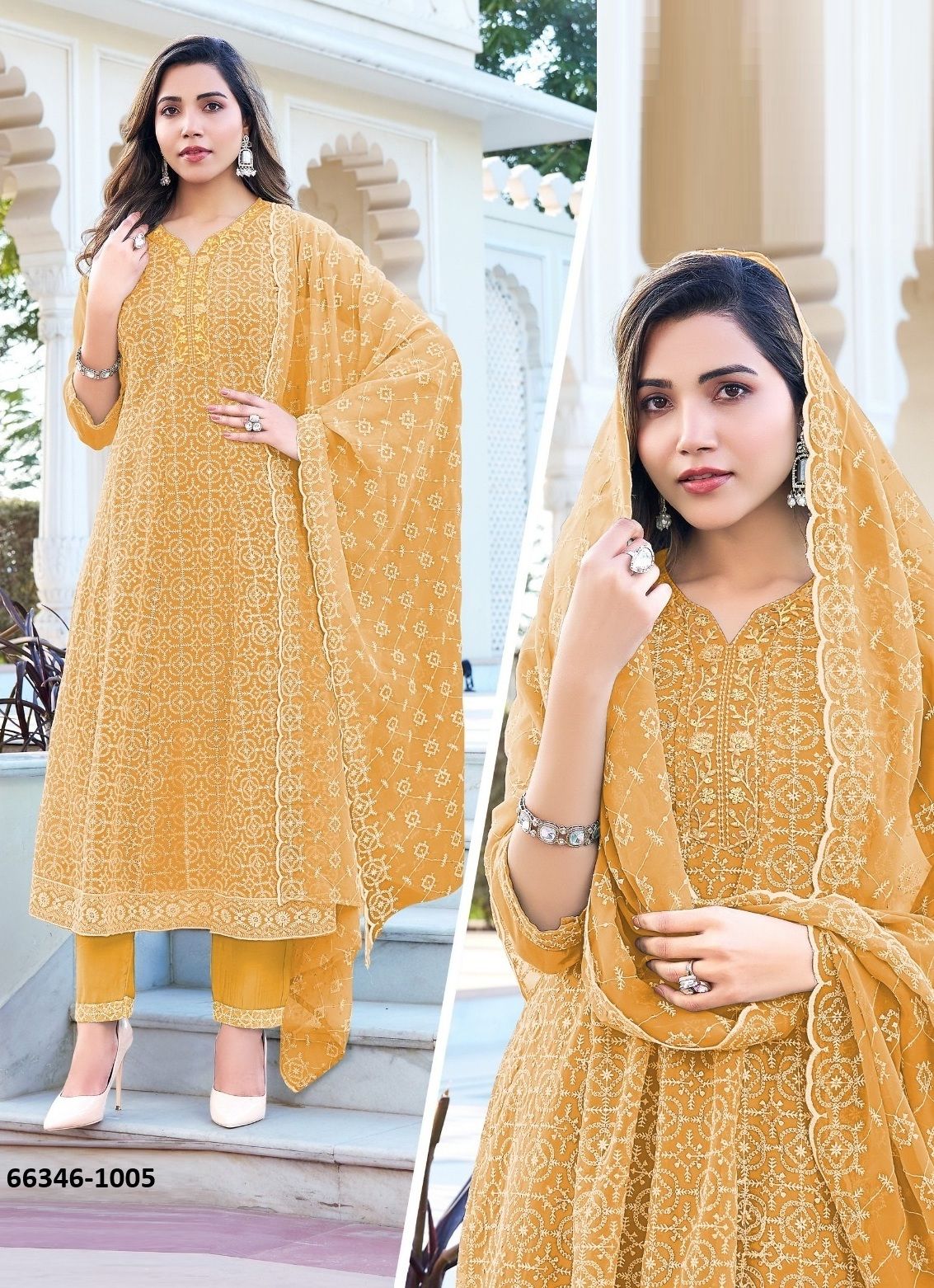 KANIKA - Catalog # 66346 (Set of 7 SIZE-SETS [Readymade Salwar Suits])