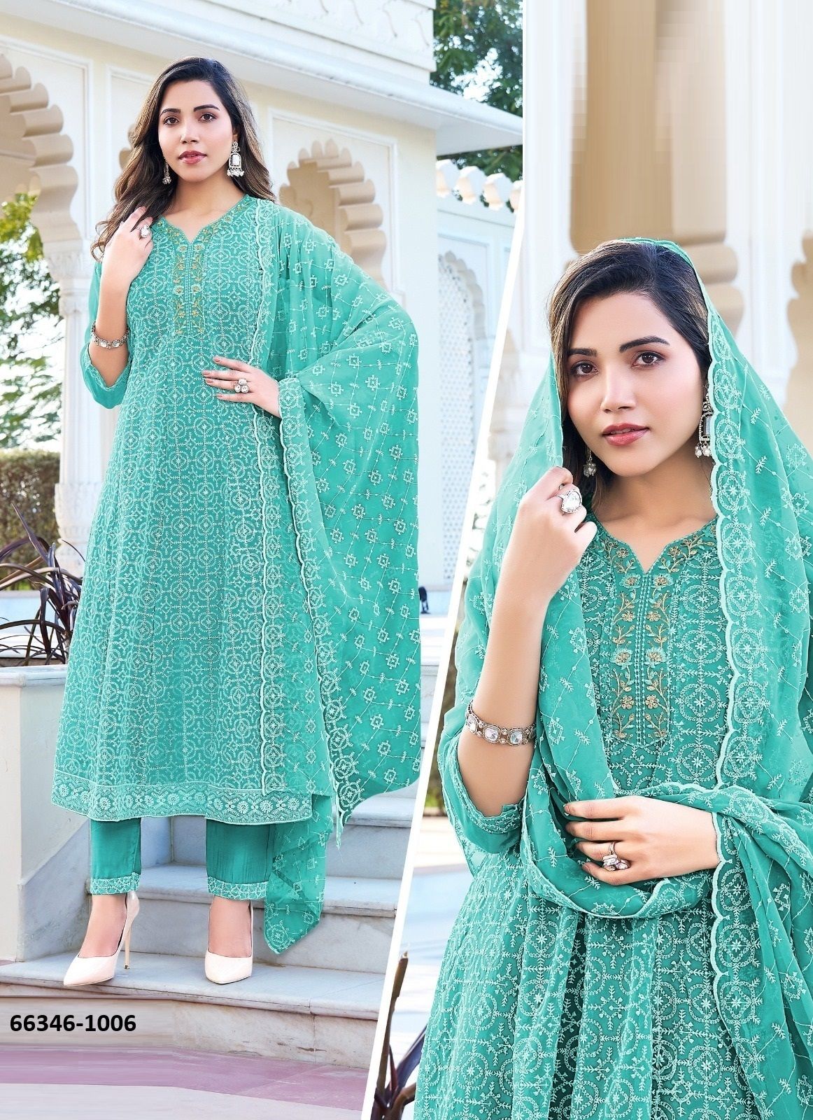 KANIKA - Catalog # 66346 (Set of 7 SIZE-SETS [Readymade Salwar Suits])