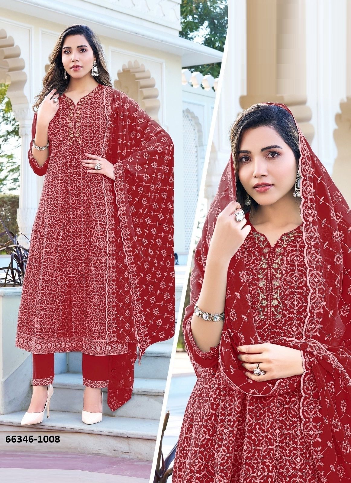 KANIKA - Catalog # 66346 (Set of 7 SIZE-SETS [Readymade Salwar Suits])