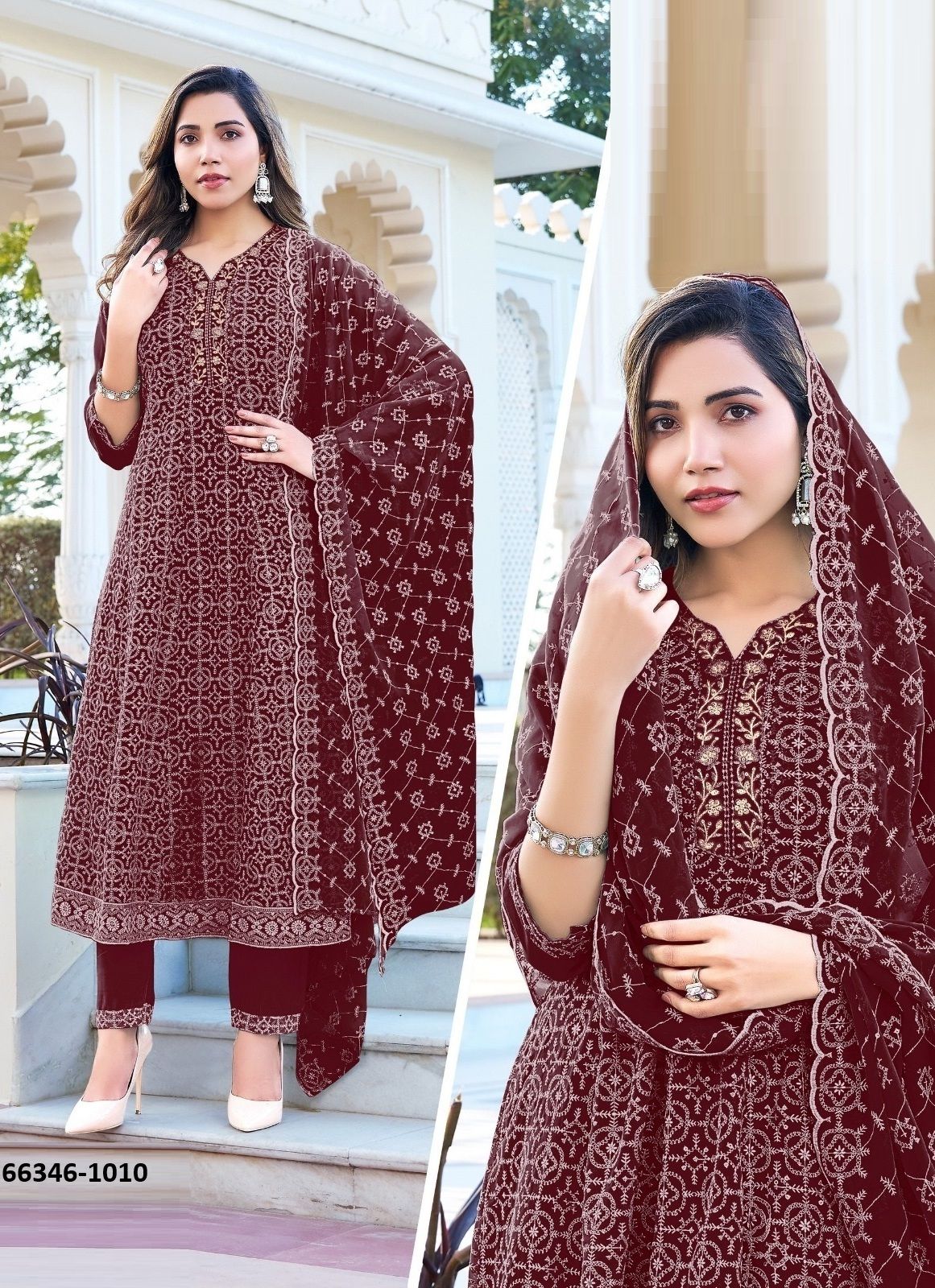 KANIKA - Catalog # 66346 (Set of 7 SIZE-SETS [Readymade Salwar Suits])