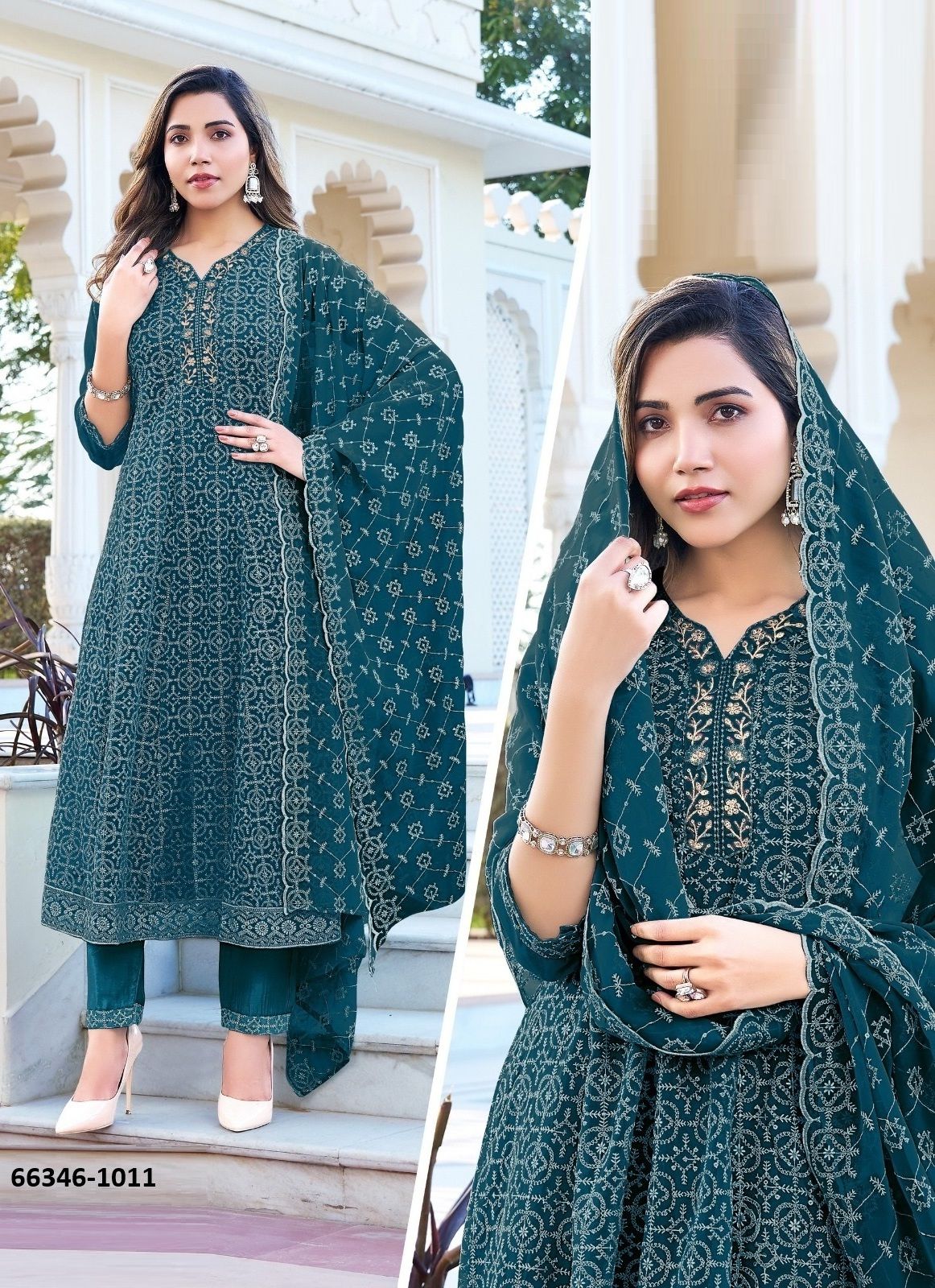KANIKA - Catalog # 66346 (Set of 7 SIZE-SETS [Readymade Salwar Suits])