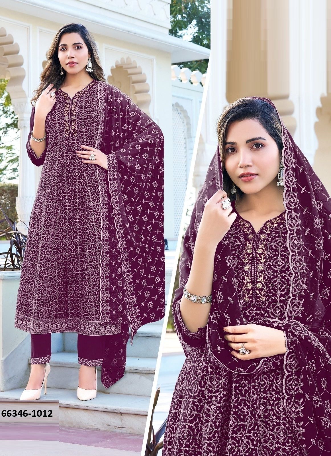 KANIKA - Catalog # 66346 (Set of 7 SIZE-SETS [Readymade Salwar Suits])